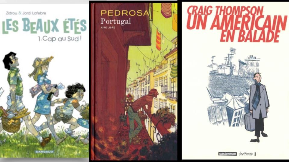 Trois couvertures de bandes dessinées