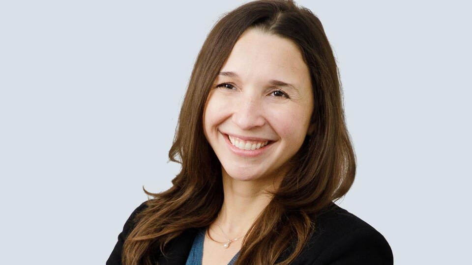 Une photo du visage de Véronique Lecault, co-fondatrice et chef des opérations de l'entreprise de biotechnologie AbCellera de Vancouver