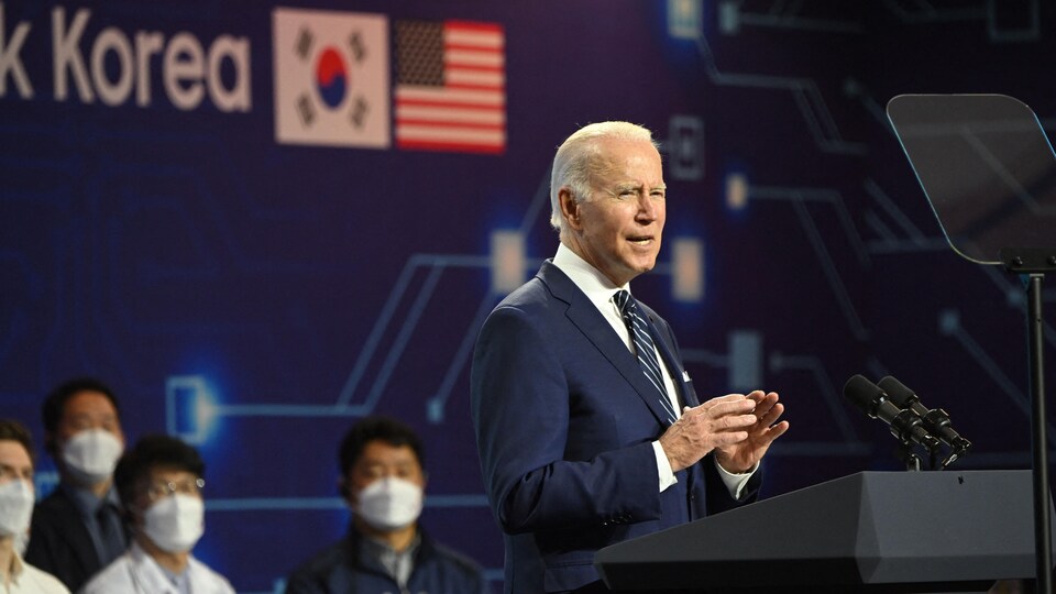 Joe Biden lors d'un discours.