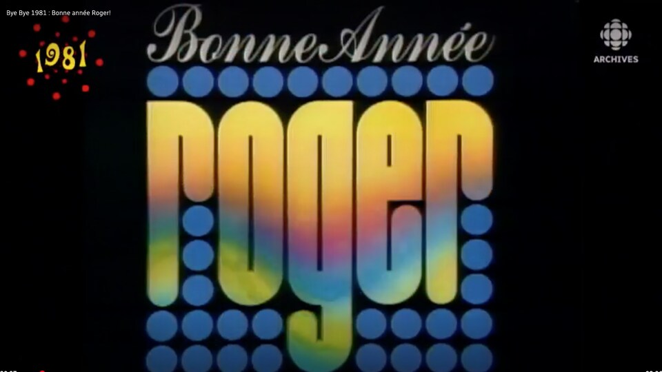 Image tirée d'une vidéo sur laquelle on peut lire le titre Bonne année Roger.