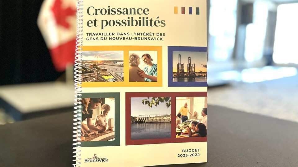 La page couverture du budget provincial du Nouveau-Brunswick.