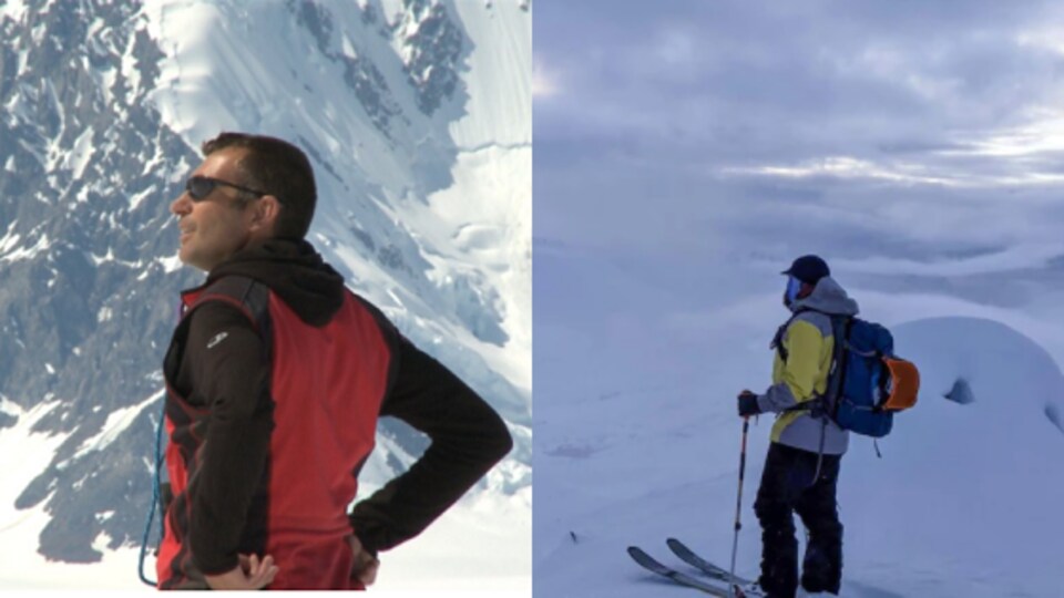 Claude Vallier et Martin Richard, deux skieurs hors piste au Yukon.