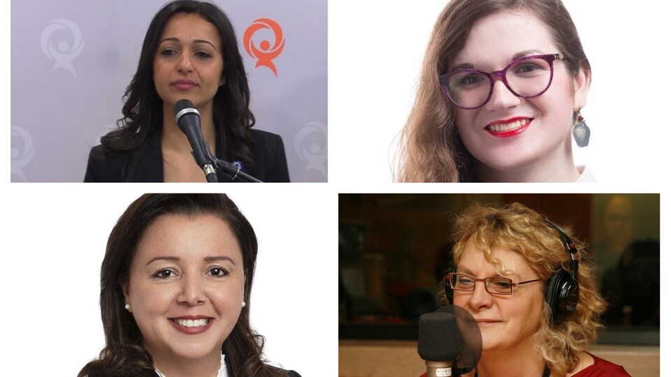Montage présentant les photos de Ruba Ghazal, Caroline Trottier-Gascon, Michelle Blanc et Alice Abou-Khalil.