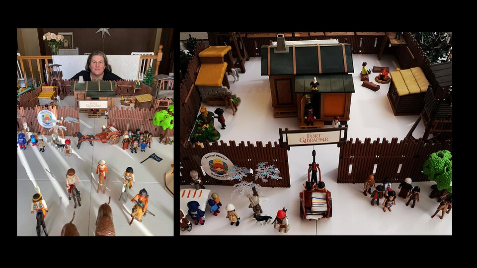 Le Fort Gibraltar construit en figurines Playmobil par Anne-Claire Benoit.