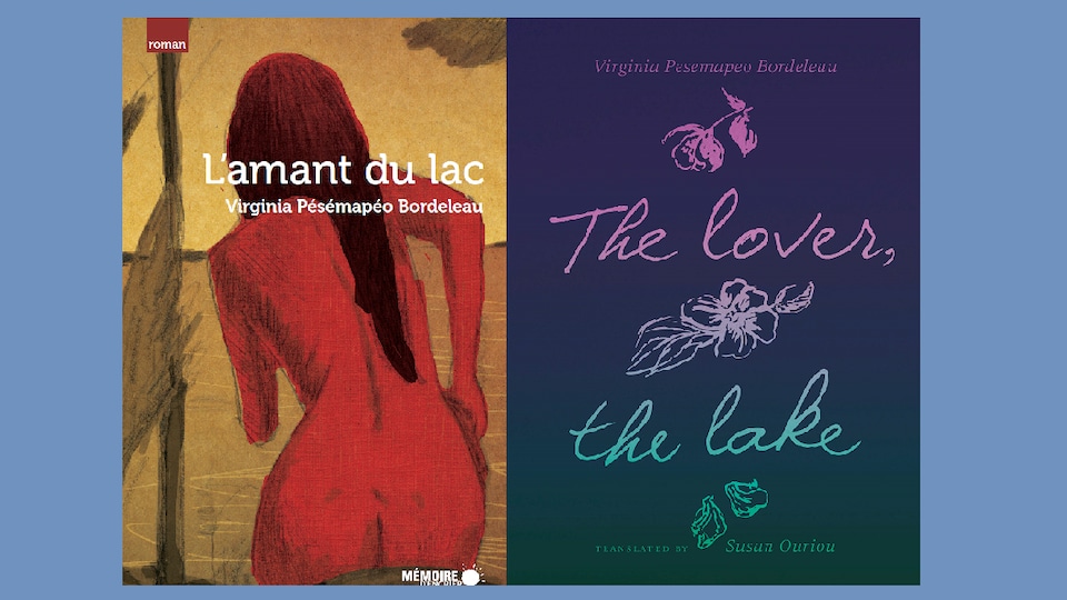 Les couvertures française et anglaise d'un roman de Virginia Pésémapéo Bordeleau.