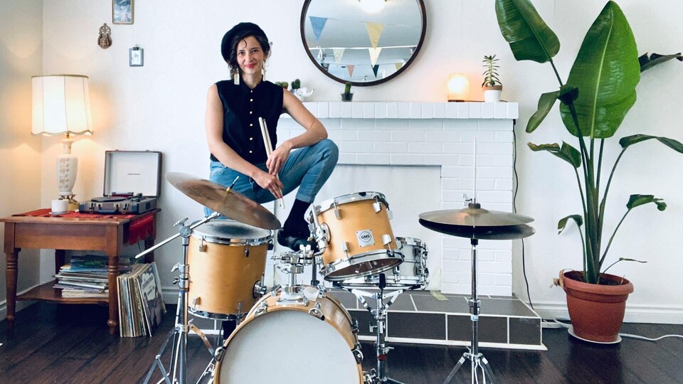 Brigitte Jardin, professeure de batterie à Whitehorse, Yukon.