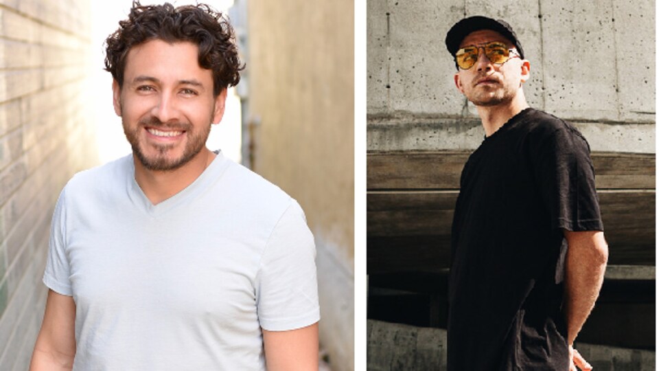 Les musiciens Cristian de la Luna et Shawn Jobin.