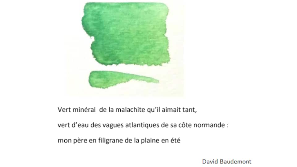 Une aquarelle et un poème de David Baudemont.
