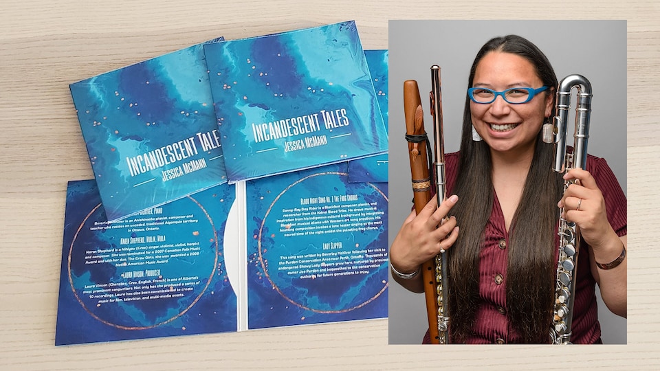 La pochette de l'album 'Incandescent tales' de la flûtiste Jessica McMann.