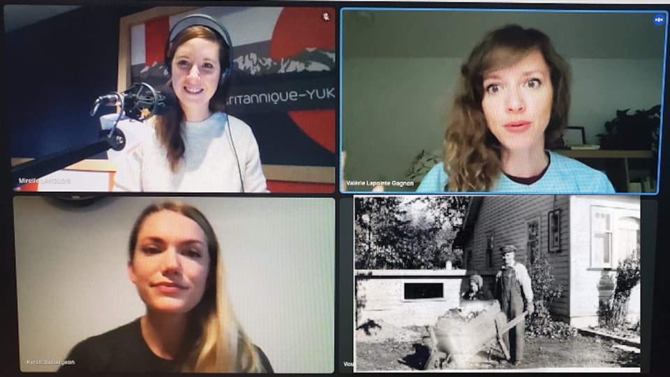 Mireille Langlois, Valérie Lapointe Gagnon et Kyrsti Baillargeon dans une capture d'écran de visioconférence.