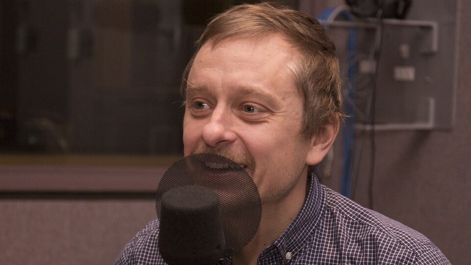 Jérémie McEwen au studio 30 de Radio-Canada, le 25 janvier 2018