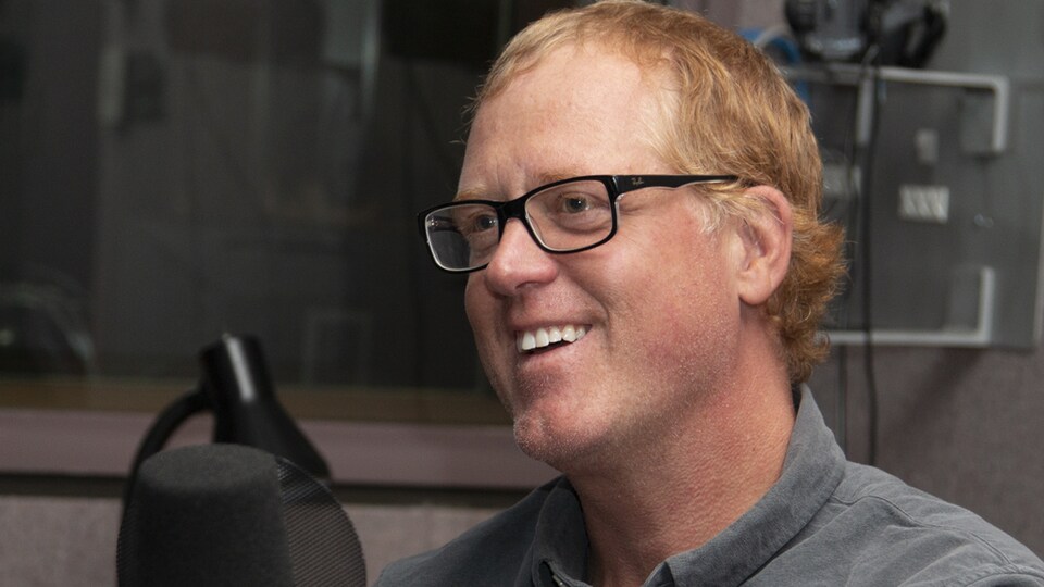 Marc Séguin au studio 30 de Radio-Canada, en septembre 2018
