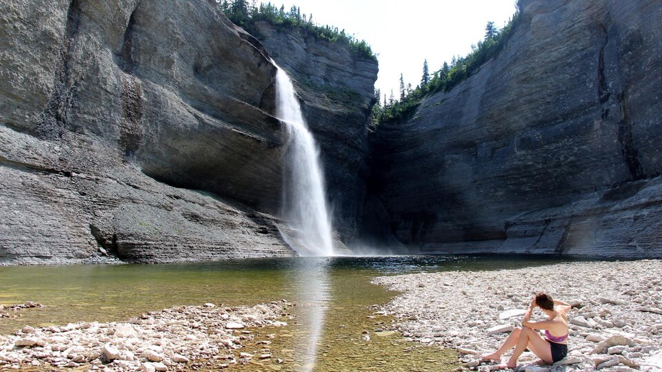 La chute Vauréal de l'île d'Anticosti