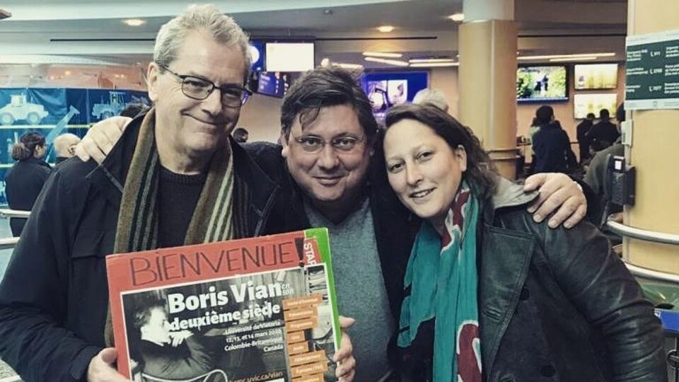 Marc Lapprand, François Roulman et Christelle Gonzalo au colloque Vian, UVIC mars 2020