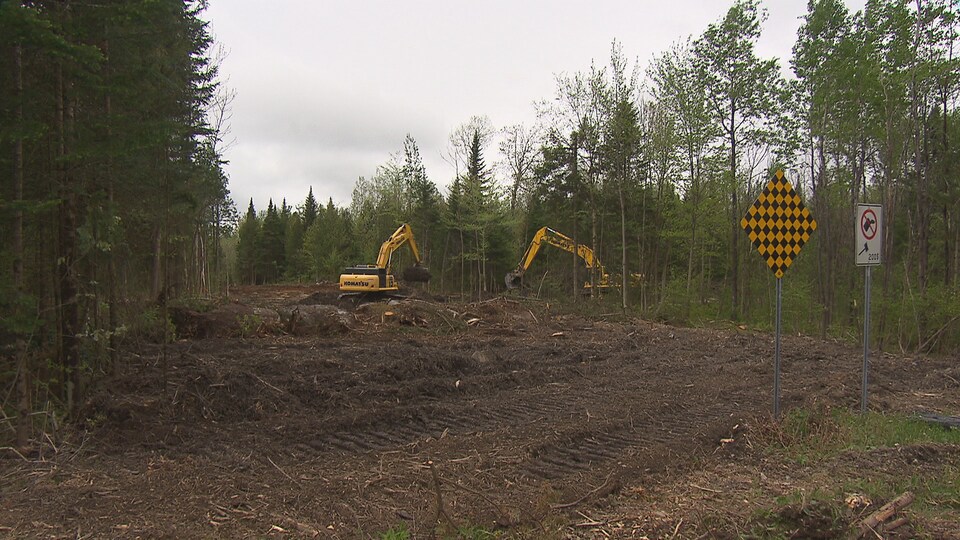 Les travaux de construction du boulevard René-Lévesque à Sherbrooke