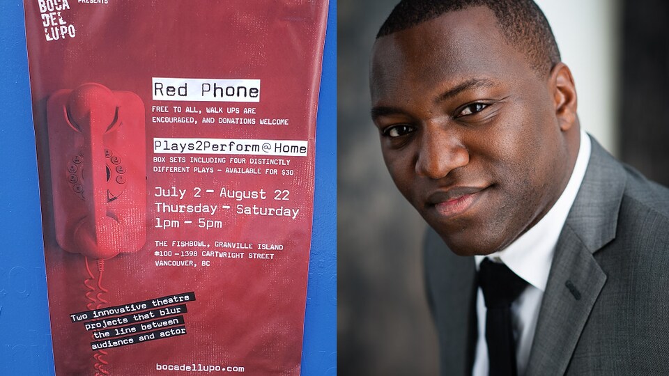 L'affiche de RED PHONE avec l'acteur et dramaturge Omari Newton.
