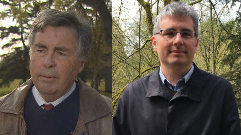 Stephen Kenny (Sk) et Nicolas Kenny (C.-B.), historiens, analystes politiques et père et fils.