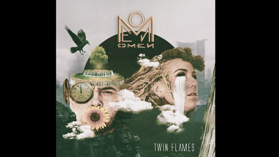 La pochette de l'album OMEN du groupe Twin Flames.