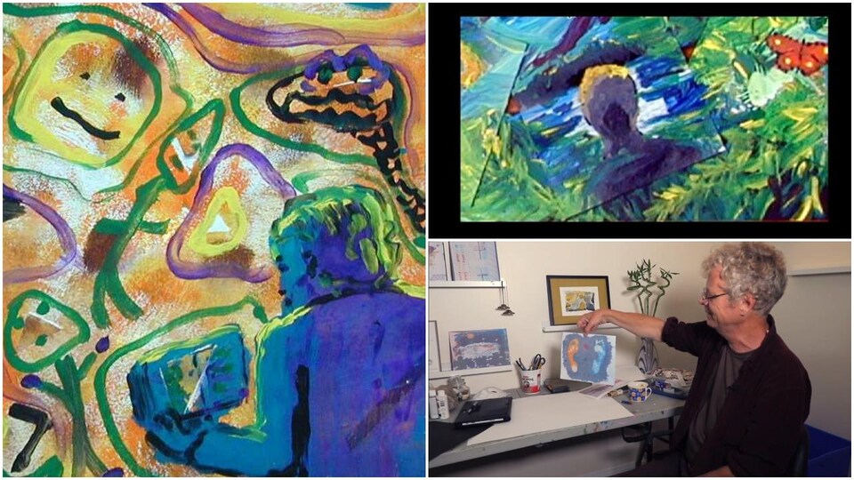 Un homme et ses oeuvres d'art