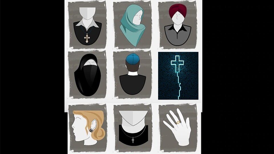 Des pictogrammes sur le port des signes religieux