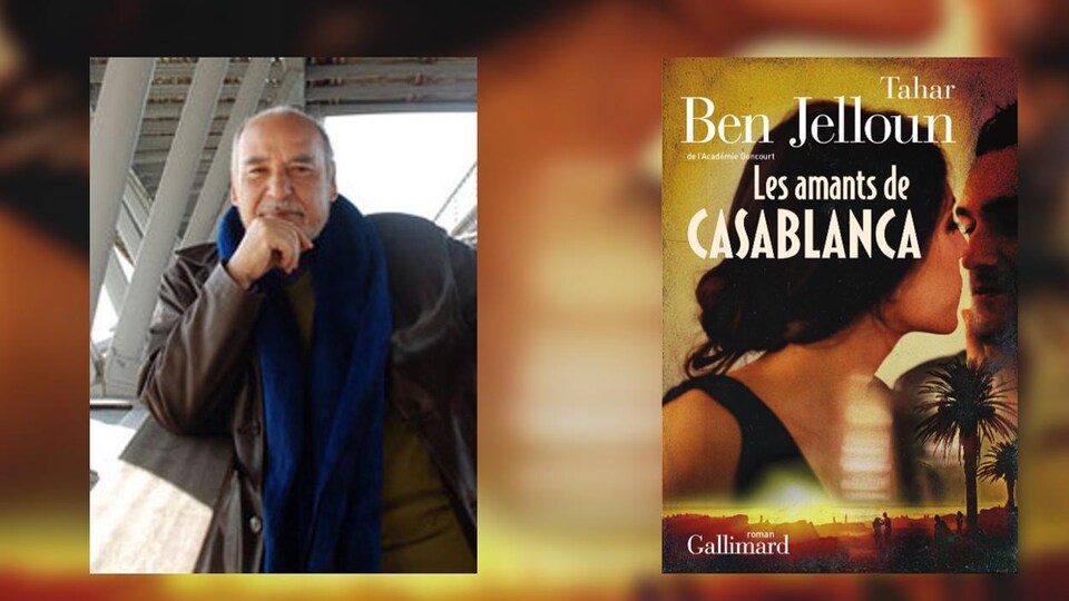 L'auteur Tahar Ben Jelloun(g) présente son dernier roman Les amants de Casablanca(d).
