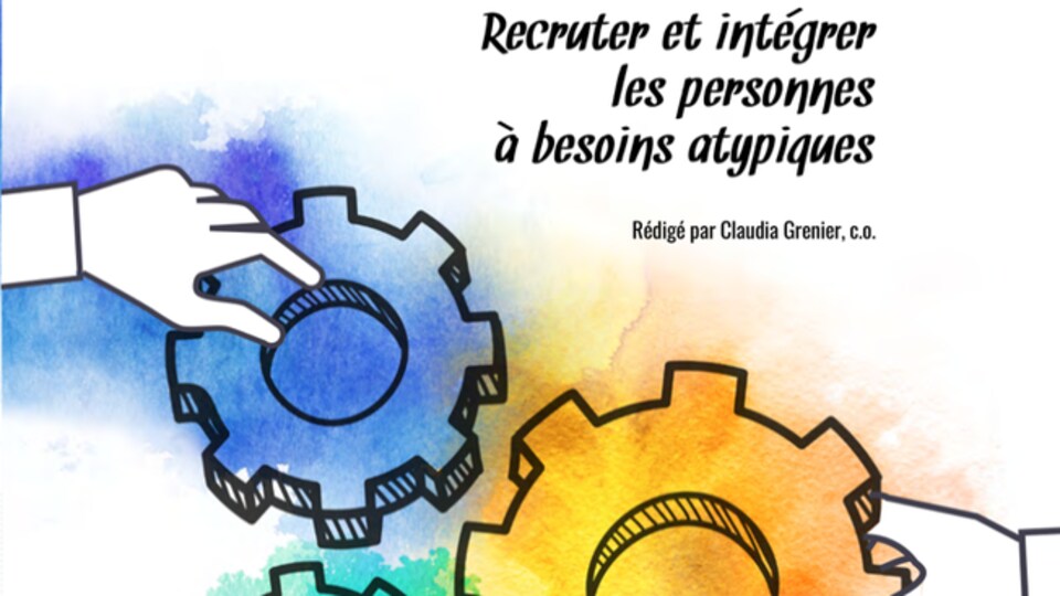 Couverture d'un livre où sont dessinés des engrenages actionnés par des mains.