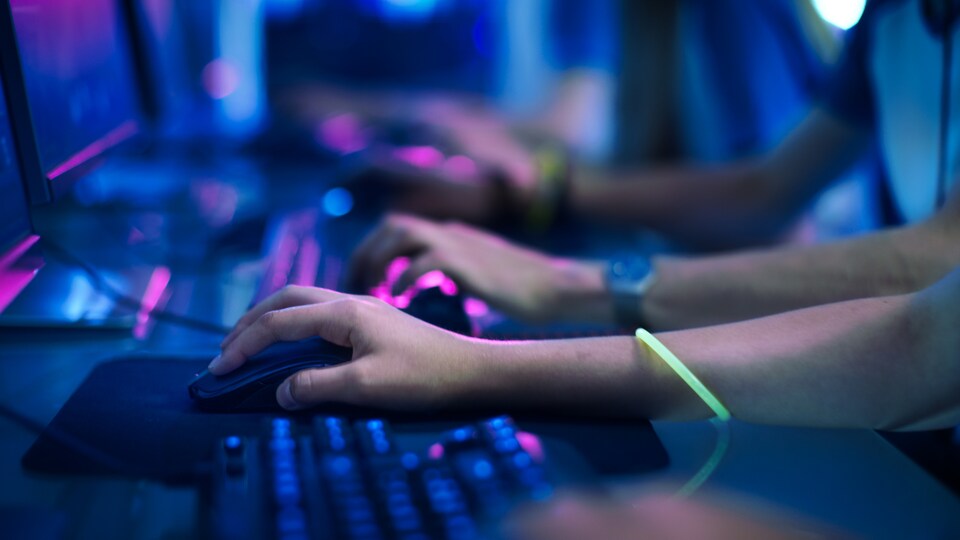 Des adolescents naviguent sur Internet.