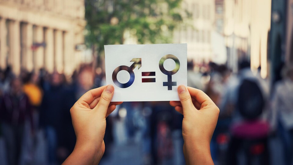 Une image des signes des genres avec le signe égal au milieu.