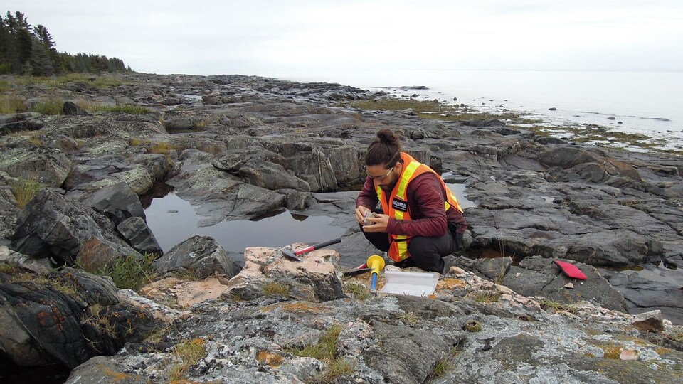 Excursion géologique nord-côtière faite dans le cadre d'un cours de Technologie minérale au cégep de Sept-Îles.
