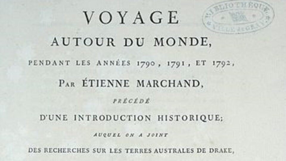 Couverture du journal personnel du capitaine Étienne Marchand.