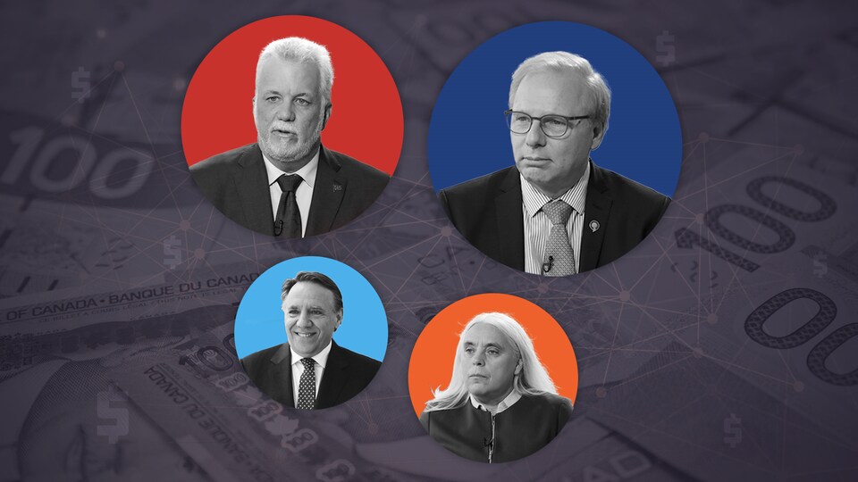 Les quatre chefs de parti
