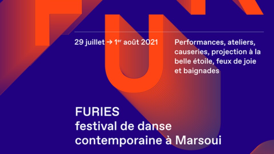 L'affiche du festival de danse contemporaine de Marsoui , en Gaspésie FURIES.