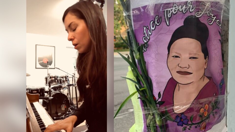 Geneviève Toupin rend hommage en musique à Joyce Echaquan.