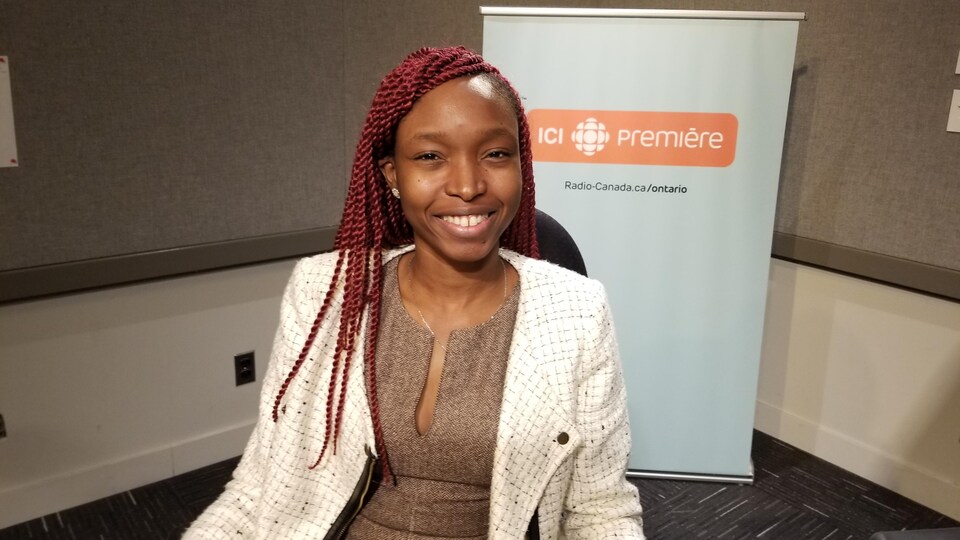 Alexandra Djagba Oli en entrevue à Radio-Canada à Toronto