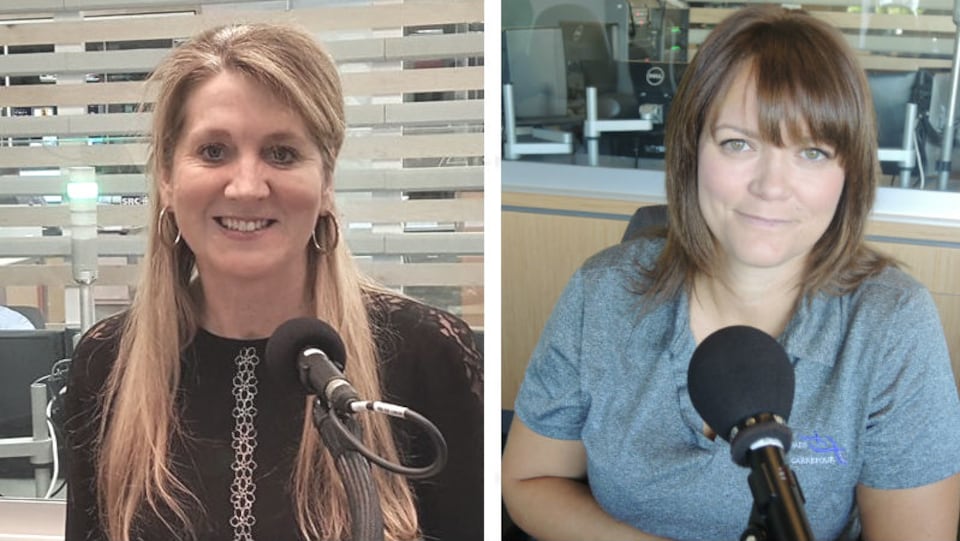 Lyne-Chantal Boudreau, présidente du regroupement féministe du Nouveau-Brunswick et Tina Thibodeau, directrice de l'organisme Carrefour pour femmes de Moncton
