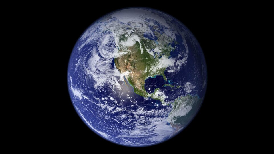 La planète Terre vue de l'espace.
