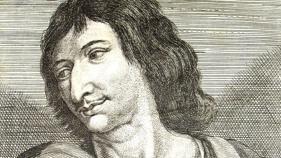 Portrait de Savinien de Cyrano de Bergerac par le peintre du 17e siècle Zacharie Heince. Source : Wikipedia.