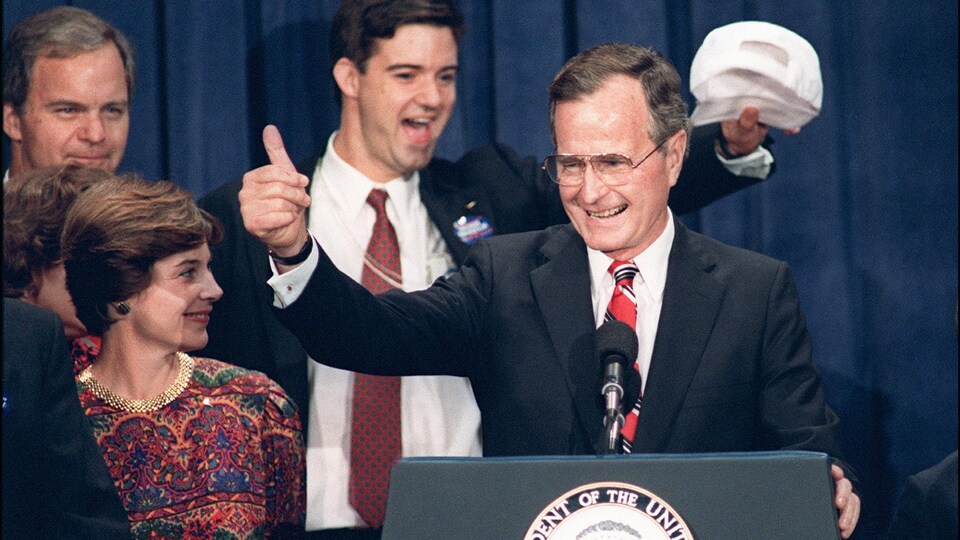 George H.W. Bush lors de l'élection de 1988.