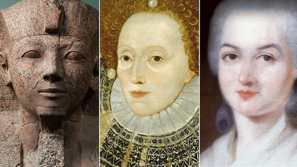 La reine égyptienne Hatchepsout, d'Élisabeth 1re et de la femme politique Olympe de Gouges