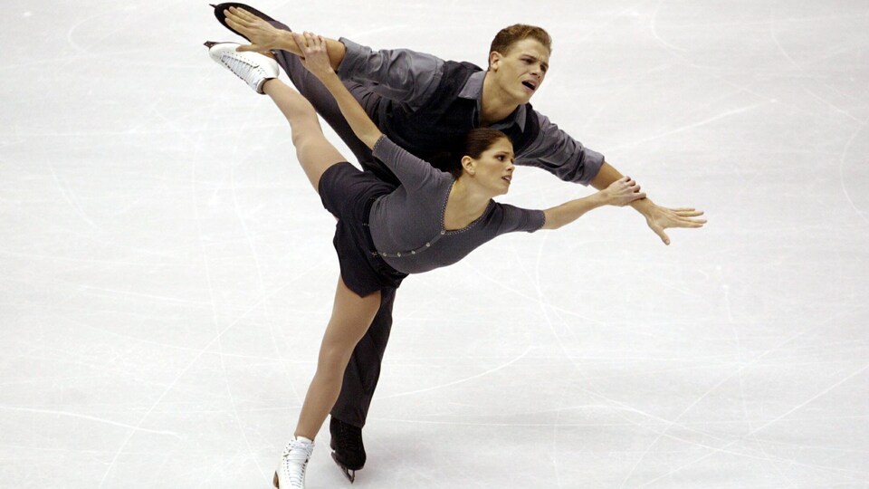 Les patineurs Jamie Salé et David Pelletier en action.