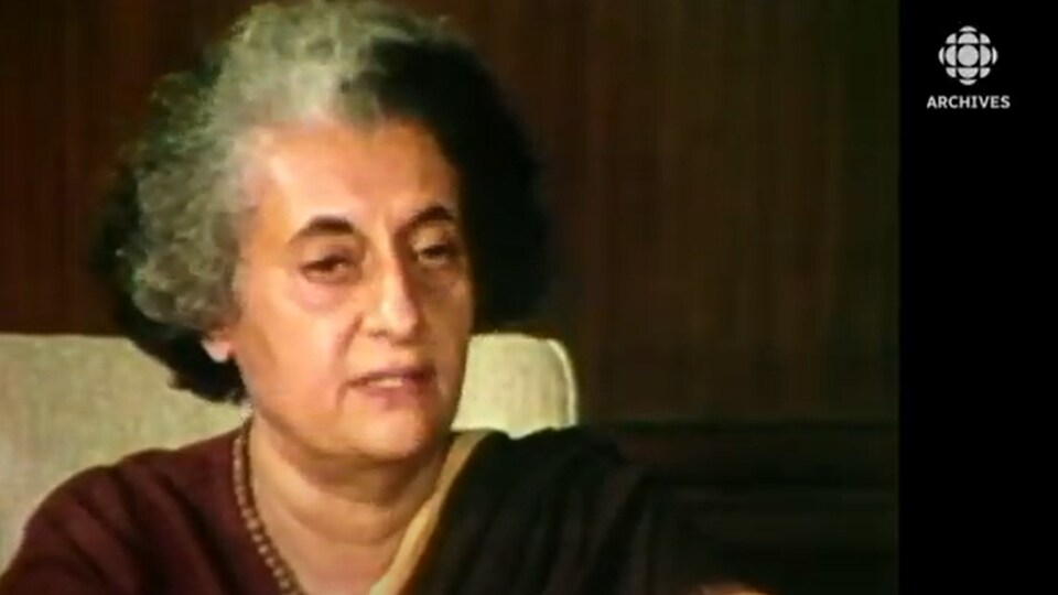 Indira Gandhi en 1975.