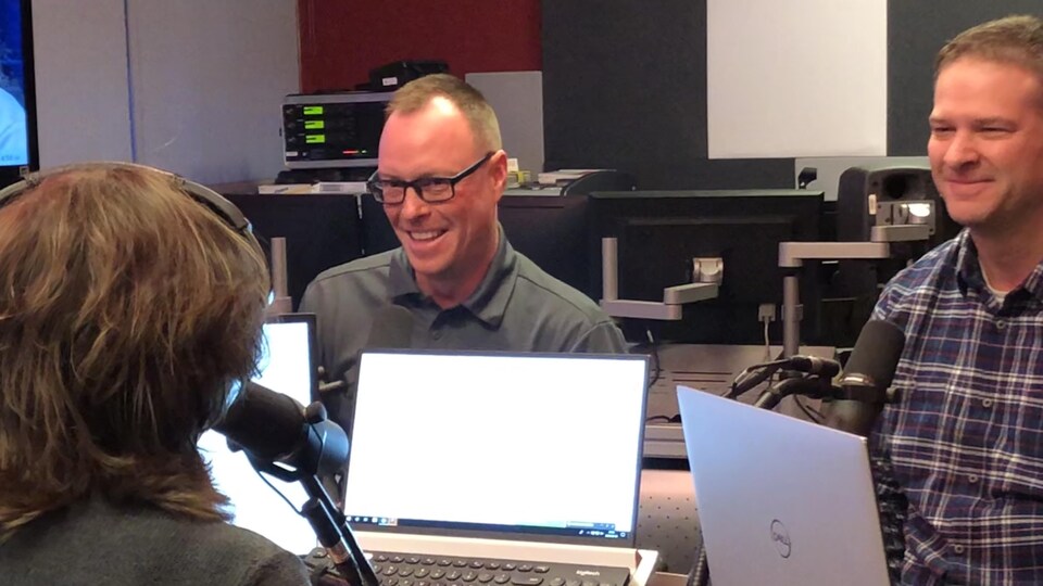 Jérôme Caron et Bruno Durette en studio