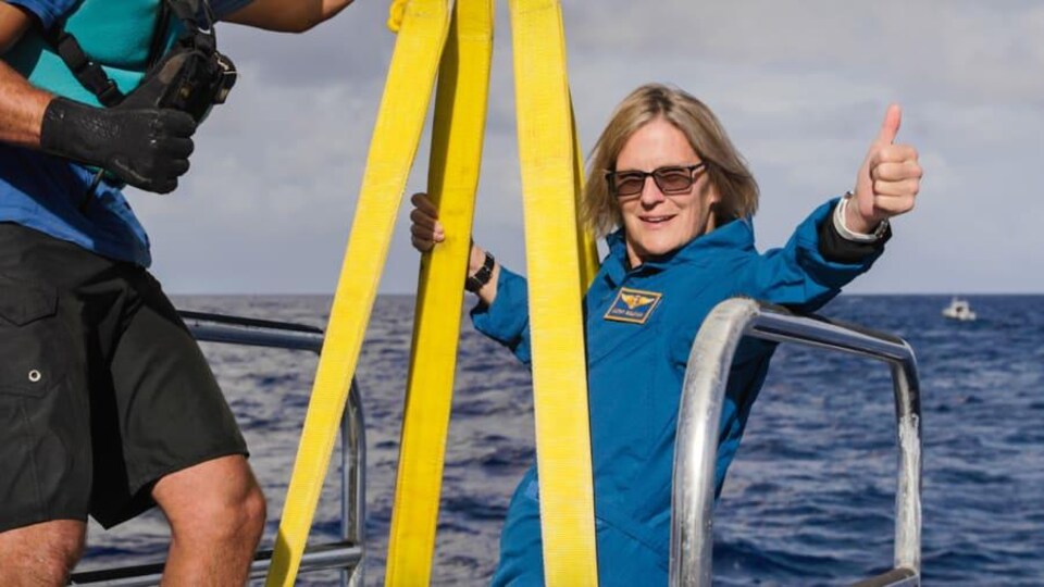 Kathryn Sullivan sur le navire d'expédition.