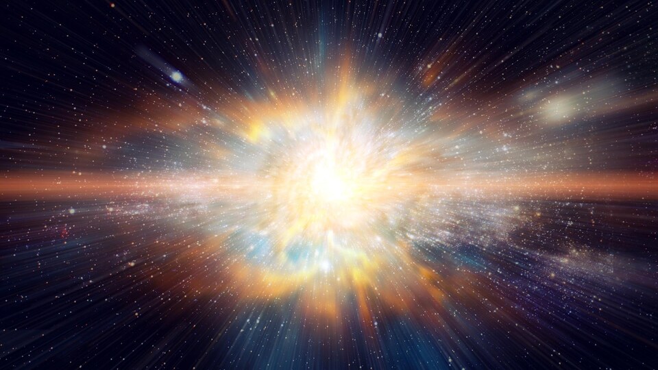 Illustration d'un événement cataclysmique dans le cosmos.