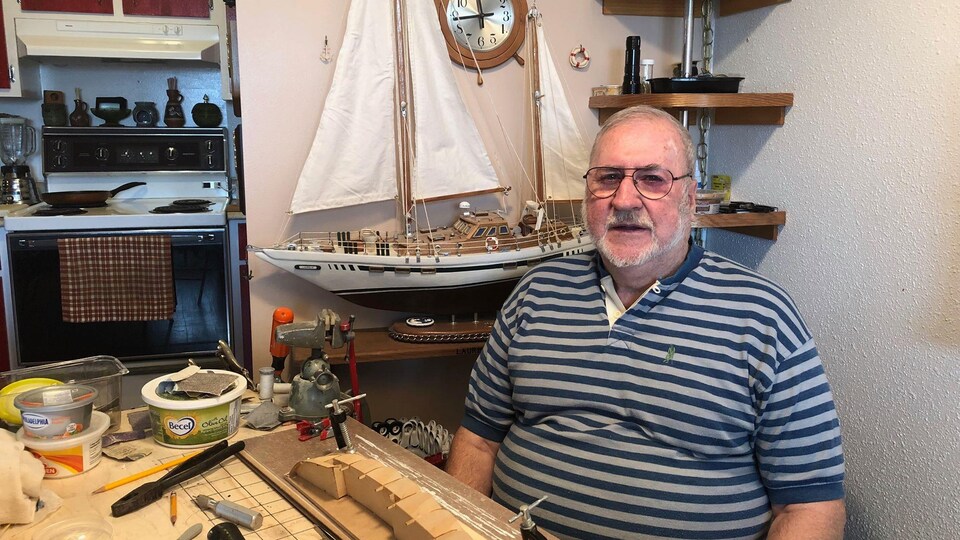 Laurent Giasson, marin retraité de Sept-Îles, concepteur de maquettes de bateaux