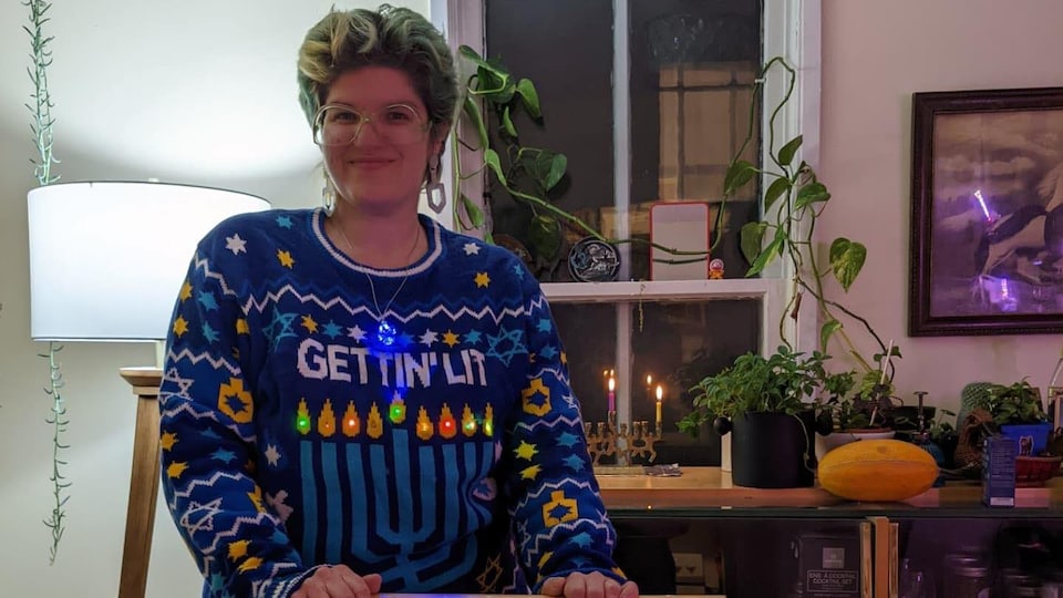 Lauryn Kronick lors de la célébration de Hanoucca