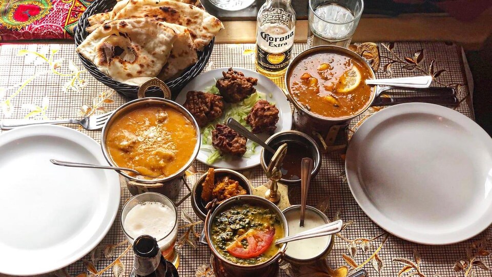 Des plats offerts au restaurant Taj Mahal de Shawinigan.