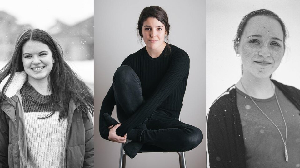 Portraits de trois jeunes femmes