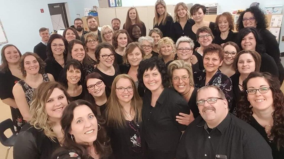 Les membres de la chorale communautaire Boréale en choeur de Hearst