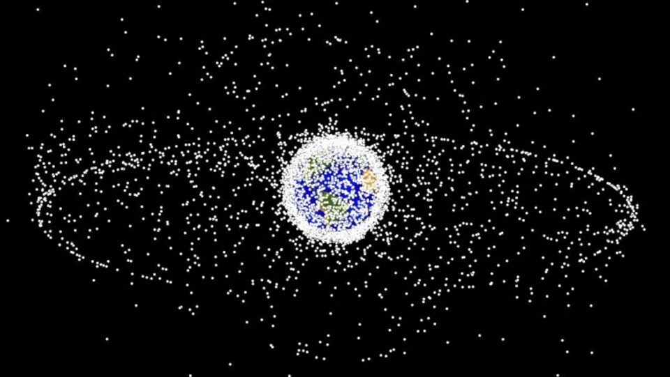 Une esquisse des débris spatiaux qui entourent la planète.